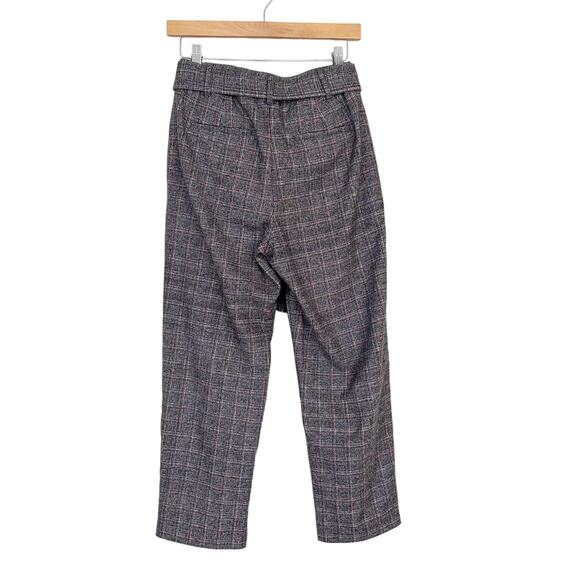 Aritzia Wilfred Wool Blend Plaid Tie Front Trousers Sz 2 - Picture 5 of 6